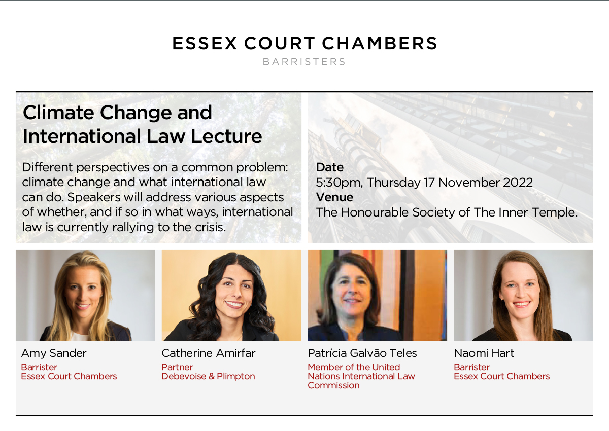 Climate Change and International Law Lecture